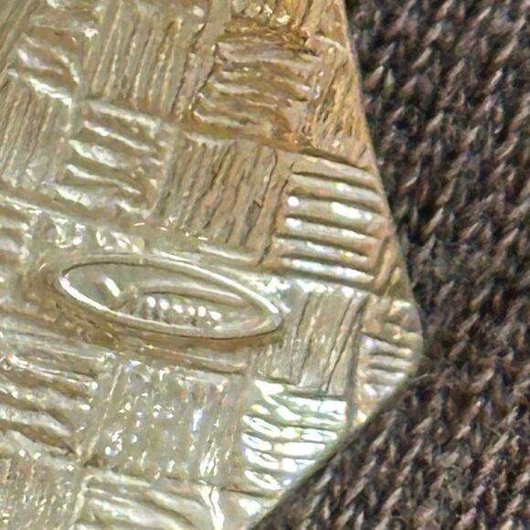 Vintage modernist silver tone large pendant - Picture 5 of 5